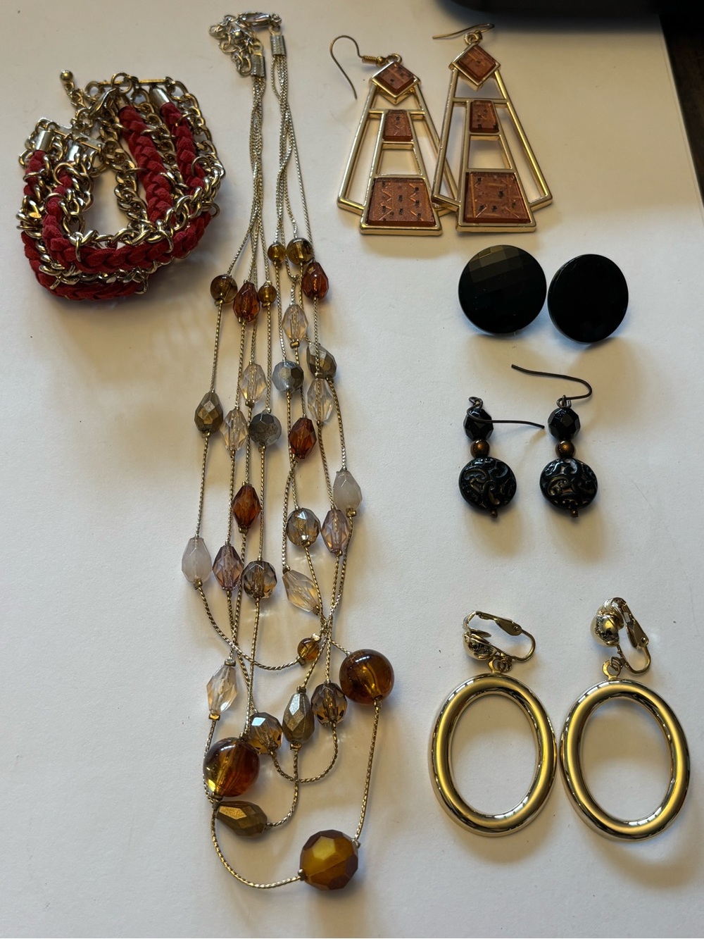 Statement Jewelry Bundle - Earth Tone Boho Collection 6pc